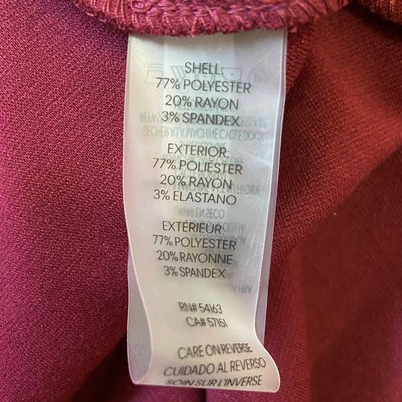 Karl Lagerfeld Paris Ponte-Knit Asymmetrical Dress Mulled Wine 8 New Wit… - Picture 5 of 7